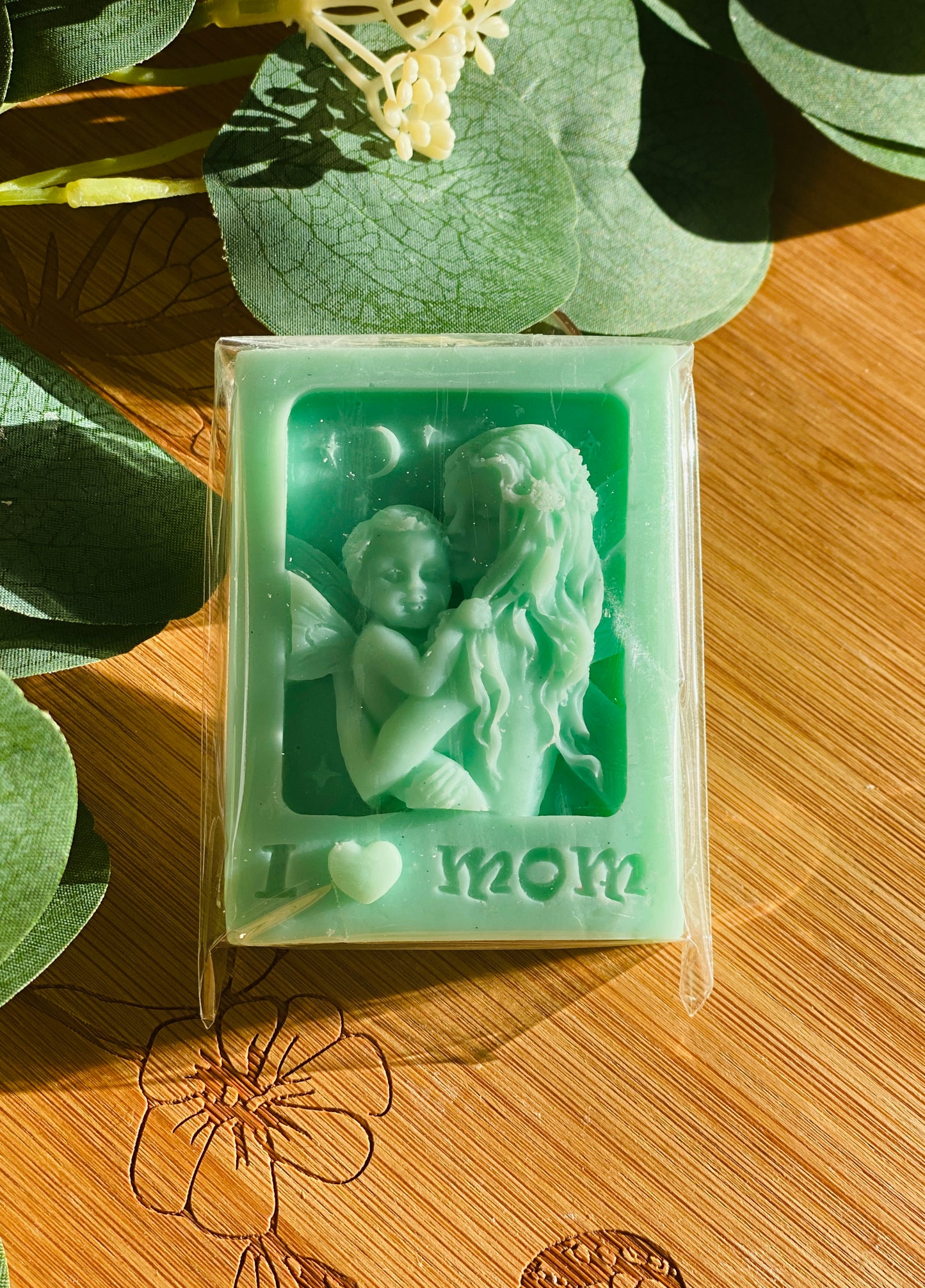 I (Heart) Mom Wax Slab - Pine Forest
